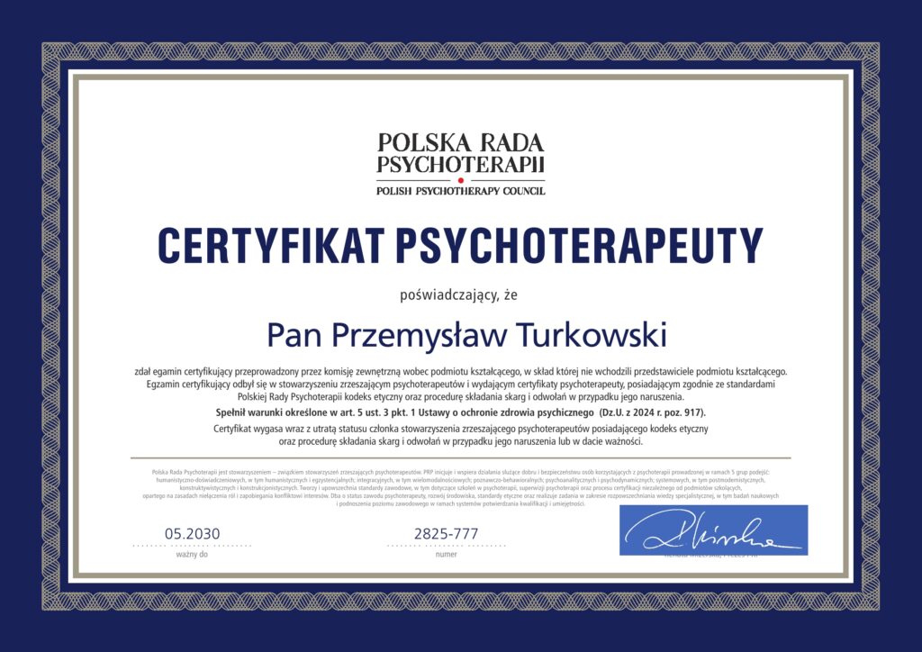 Certyfikat PRP
